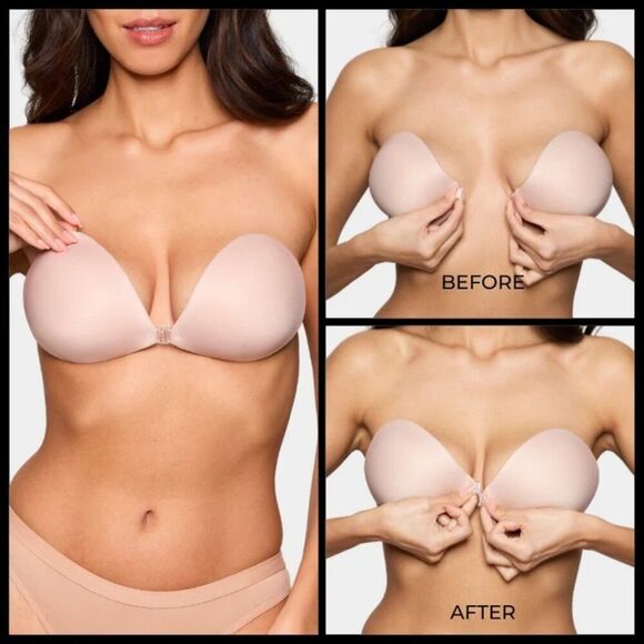 BOOMBA Magic Padded Sticky Bra Size F SAND 32G 34F 36E 38D 40C 42B - Picture 1 of 11
